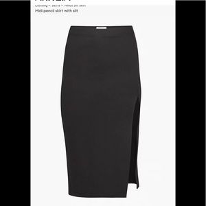 Babaton slit pencil skirt in slate - NWT
